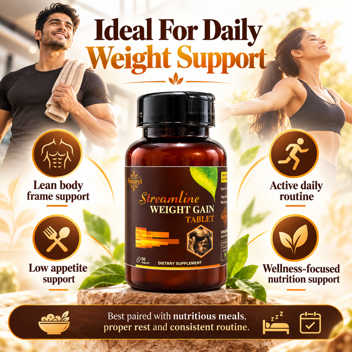 Streamline Weight Gain Tablets – Support Your Healthy Weight Gain Journey Naturally