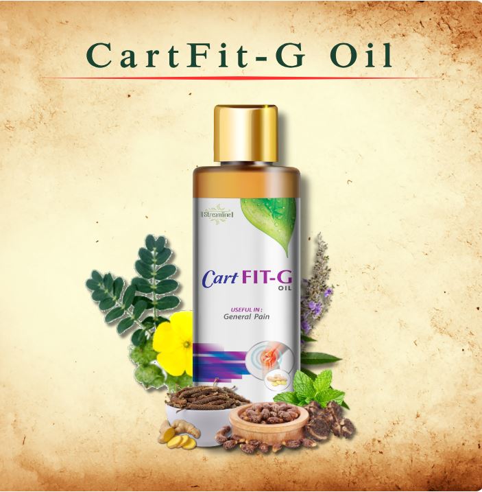 Streamline Cart Fit-G Oil | Ayurvedic Joint Pain Relief Oil with Natural Herbs & Ginger Oil | Massager Oil for Body, Back, Knee, and Legs | Soothing - Relaxing Muscles & Nourishing Skin | 100ml