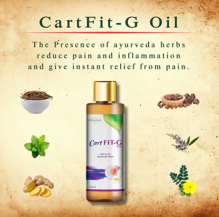 Streamline Cart Fit-G Oil | Ayurvedic Joint Pain Relief Oil with Natural Herbs & Ginger Oil | Massager Oil for Body, Back, Knee, and Legs | Soothing - Relaxing Muscles & Nourishing Skin | 100ml